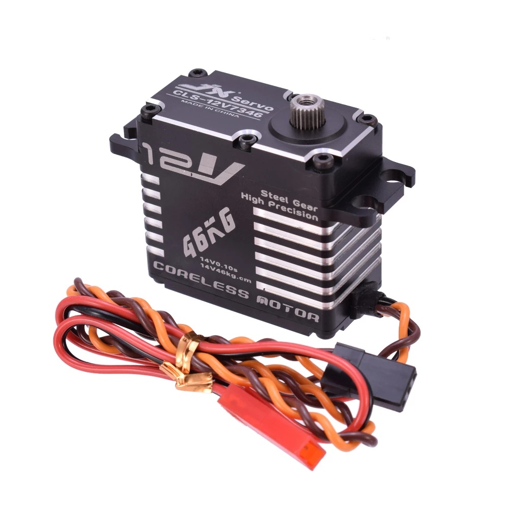 JX CLS-12V7346 46KG 12V 180 Degrees HV High Precision Steel Gear Digital Servo