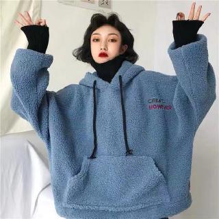 Áo Hoodie Giả Lông Cừu Thời Trang Nữ