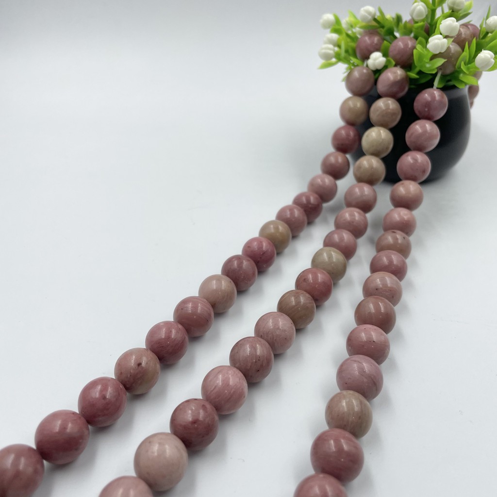 Chuỗi Hạt Đá Rhodochrosite Tự Nhiên 4-12mm Dùng Làm Đồ Trang Sức Thủ Công