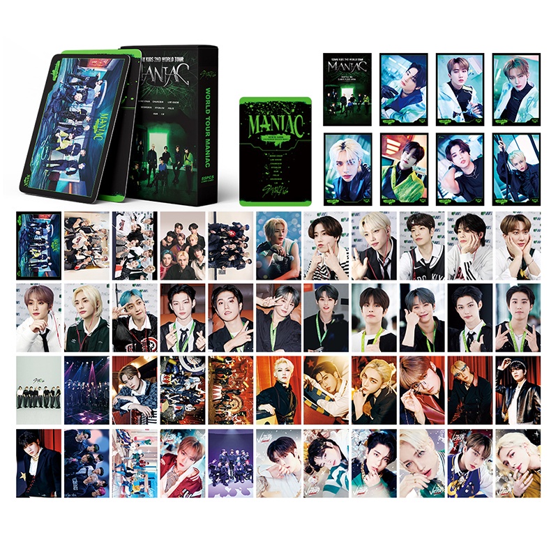 Hộp 55 Thẻ Ảnh LOMO Các Thành Viên Nhóm Nhạc Stray Kids