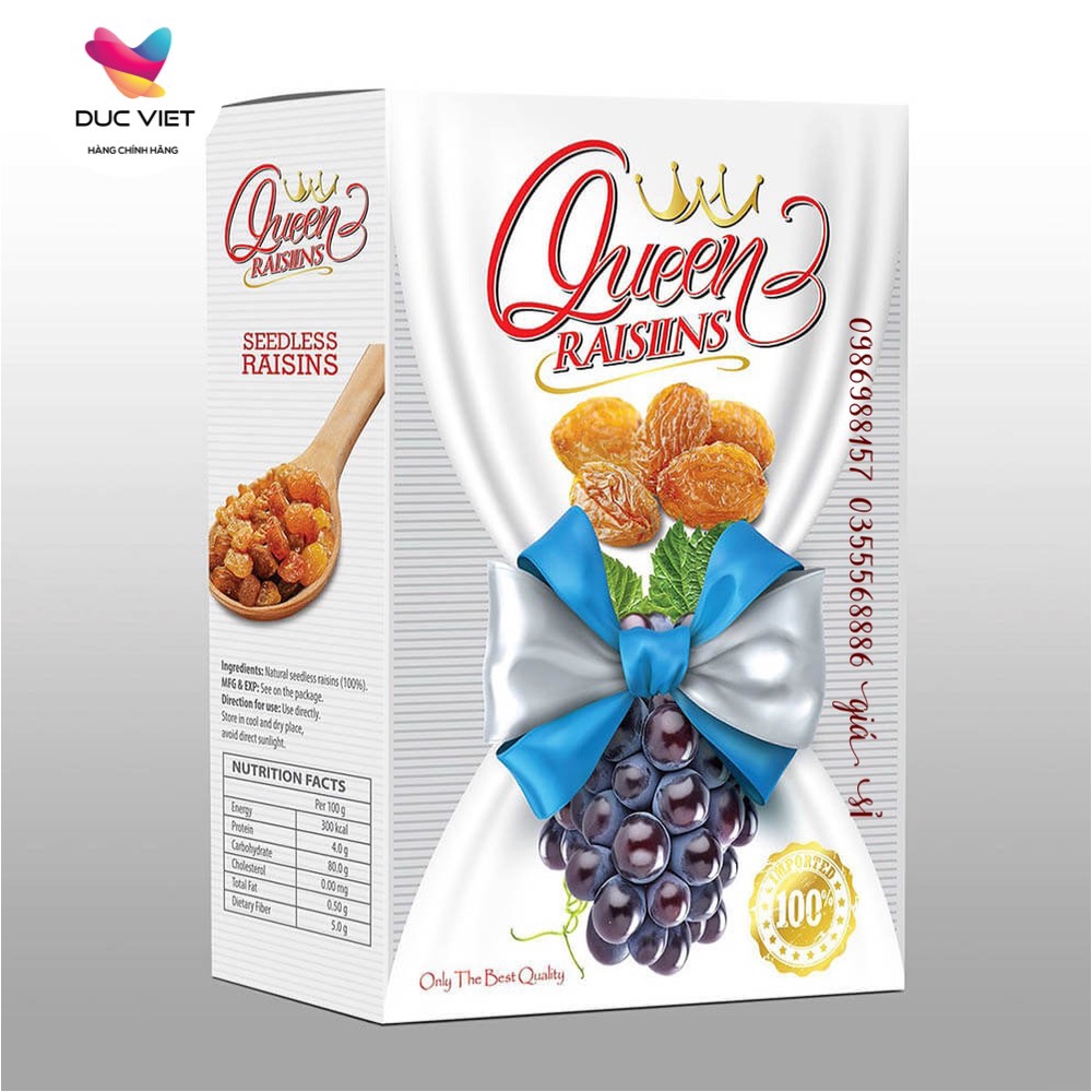 Nho khô Queen Raisin hộp 100 gram