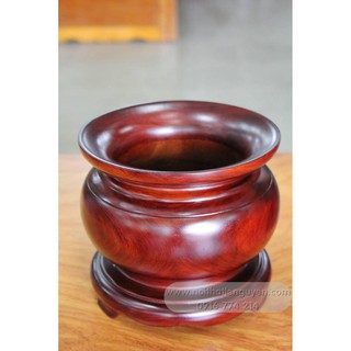 Bát nhang gỗ hương cỡ trung hàng cao cấp Nội Thất  15cmx14cm