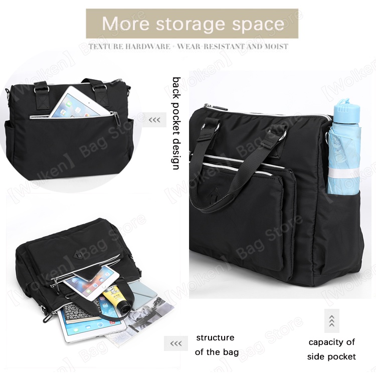 Túi Đeo Vai Nhiều Ngăn Bằng nylon Chống Nước Nhiều Ngăn Cho Nữ Túi xách tay#8542