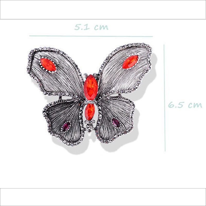 Ghim Cài Áo Hình Bướm Đính Đá Phong Cách Retro Thời Trang Cho Nữ