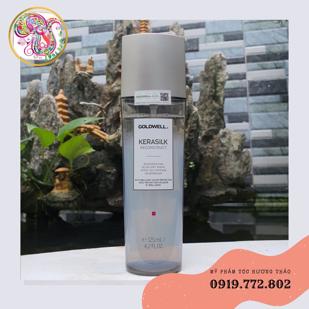 XỊT DƯỠNG PHỤC HỒI GOLDWELL KERASILK RECONSTRUCT RESTORATING BLOW DRY SPRAY 125ML