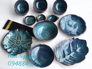 SET BÀN ĂN MEN HOẢ BIẾN BÁT TRÀNG