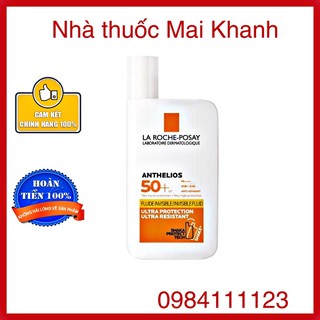 Kem chống nắng dạng sữa lỏng nhẹ không nhờn rít La Roche-Posay Anthelios Invisible Fluid SPF 50+ 50ml