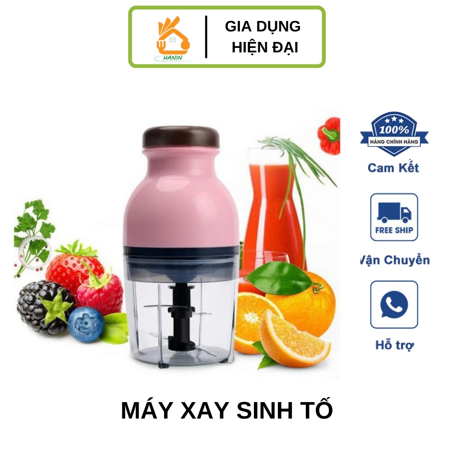 Máy Xay Sinh Tố Cầm Tay, Nhỏ Gọn, Tiện Dụng - Máy Xay Đa Năng Chạy Êm Ít Có Tiếng Ồn