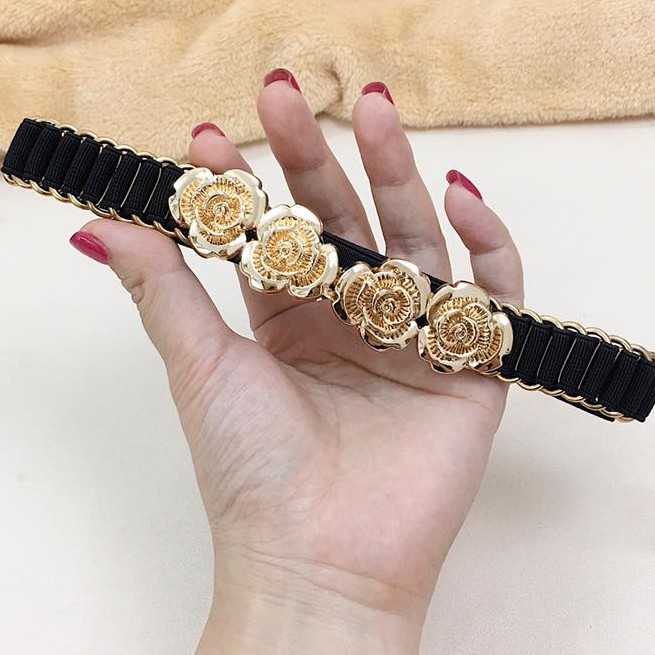 Đai váy kết bản nhỏ xinh 4 bông hoa