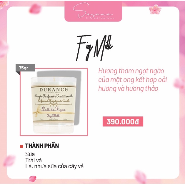 BST nến thơm handmade 75g - Durance giúp thơm phòng, khử mùi,...