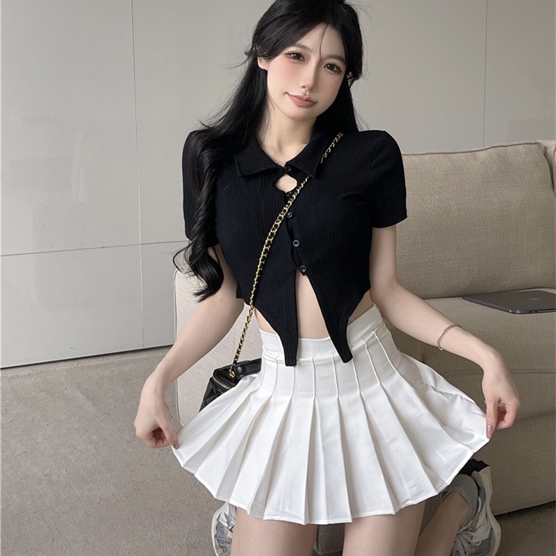 Áo Thun polo Tay Ngắn Thiết Kế Độc Đáo Thời Trang Quyến Rũ