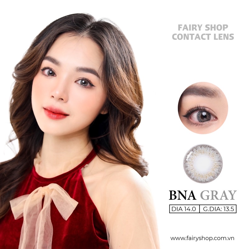 Áp Tròng BNA GRAY 14.0 - Kính Áp Tròng FAIRY SHOP CONTACT LENS độ 0 đến 8