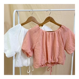  Áo Tay Phồng Linen 2 Lớp Dây Rút Eo F21  CÓ BIG SIZE  