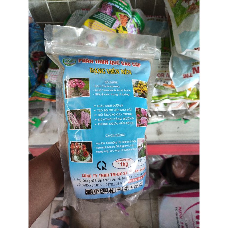 1kg phân trùn quế nén viên