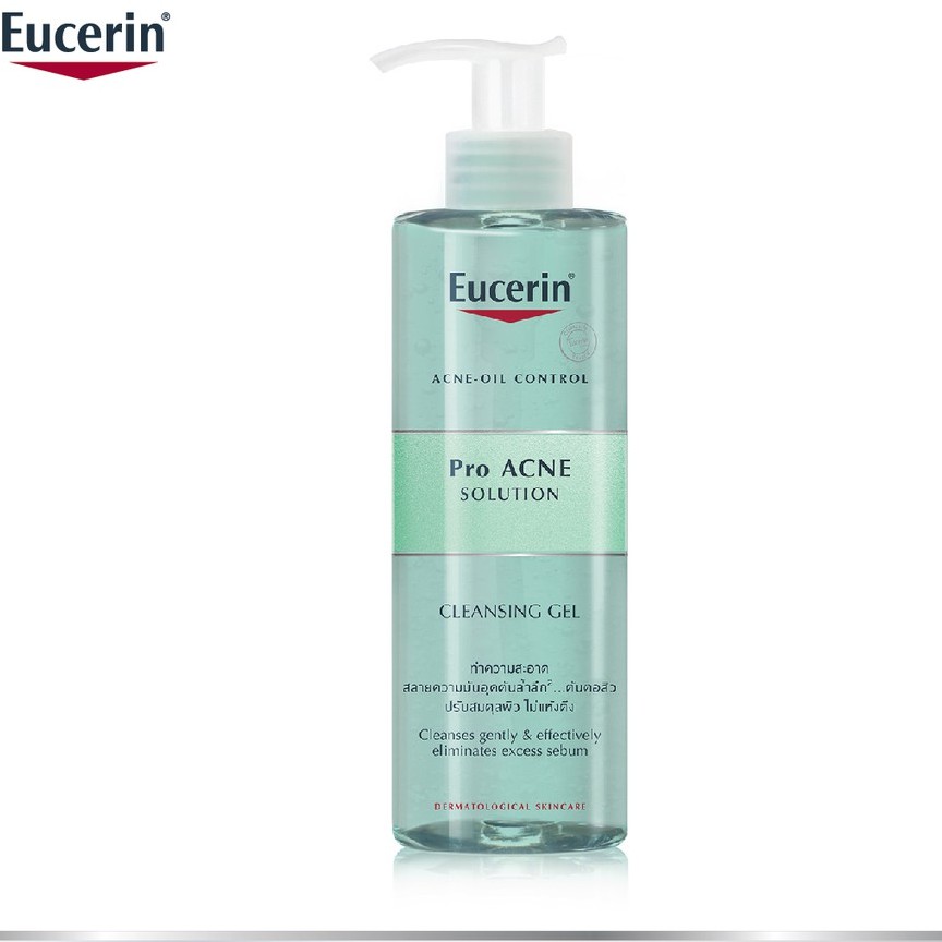 [Mã FMCGM50 - 8% đơn 250K] Gel rửa mặt Eucerin Pro acne cleansing cho da dầu mụn 400ml