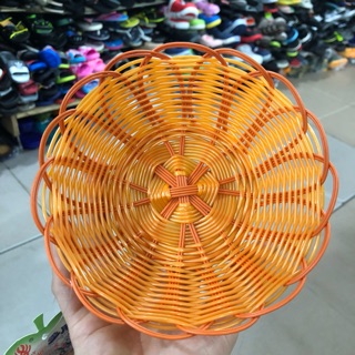 Rổ nhựa giả mây hình tròn, hình ovan/ Giỏ nhựa giả mây