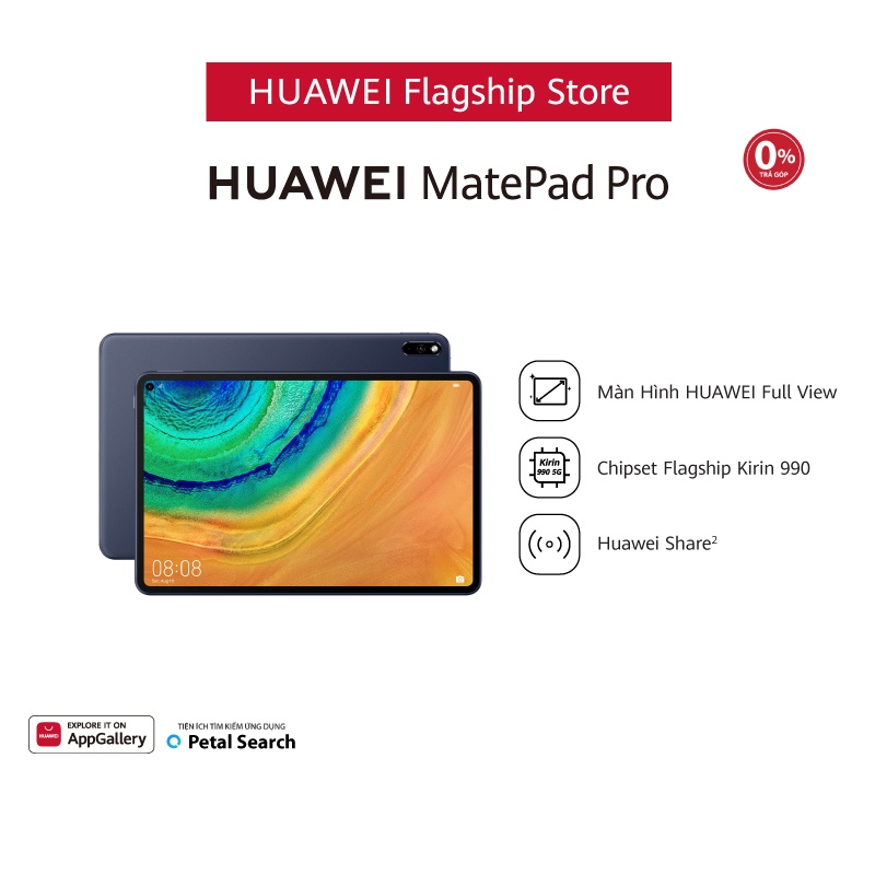 Máy Tính Bảng HUAWEI MatePad Pro (6GB/128GB) | Chip Kirin 990 | Hiệu Ứng Âm Thanh | Histen 6.0 | Hàng Chính Hãng