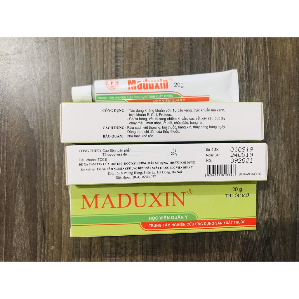 Kem bôi bỏng Maduxin tuýp 20g