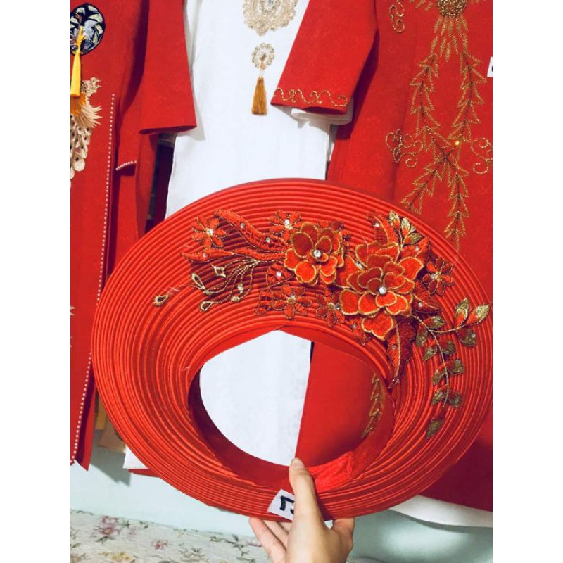 Khăn xếp có ren đủ màu 30 vòng