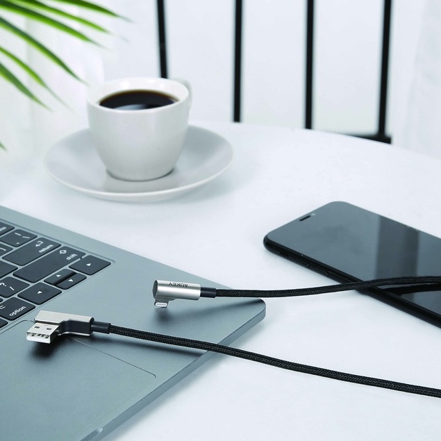 Dây cáp sạc nhanh AUKEY CB-BAL6 2.4A USB-A TO Lightning dây sạc 1.2m APPLE MFI chứng nhậncho iPhone 14 13 pro 12 Xs Max Xr X 8 7 Plus iPad
