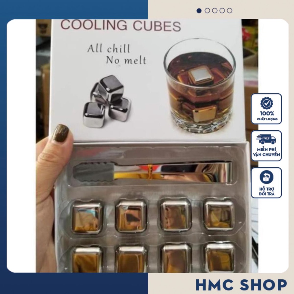 [Sẵn Hàng] HỘP 8 VIÊN Đá INOX304 lạnh vĩnh cửu CAO CẤP
