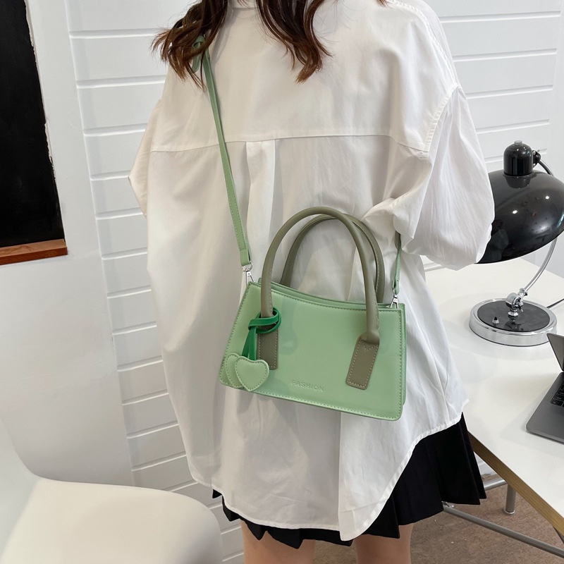 Túi Xách Đeo Vai Hình Vuông Cỡ Nhỏ Màu Tương Phản Thời Trang Cho Nữ