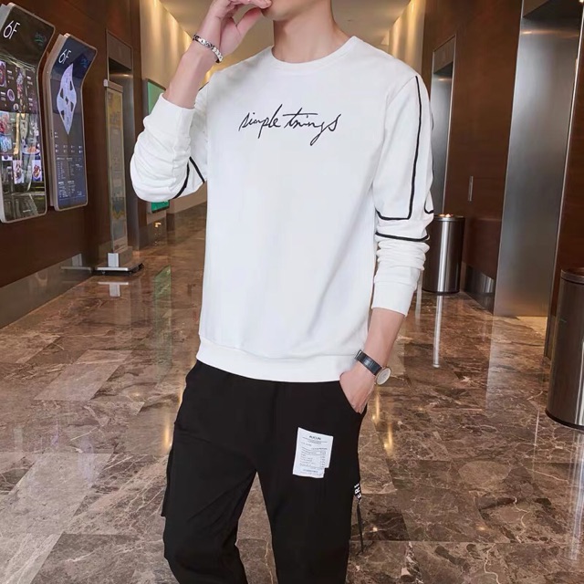 Áo tay dài unisex form rộng Simple Trings nam nữ ulzzang Wind | BigBuy360 - bigbuy360.vn