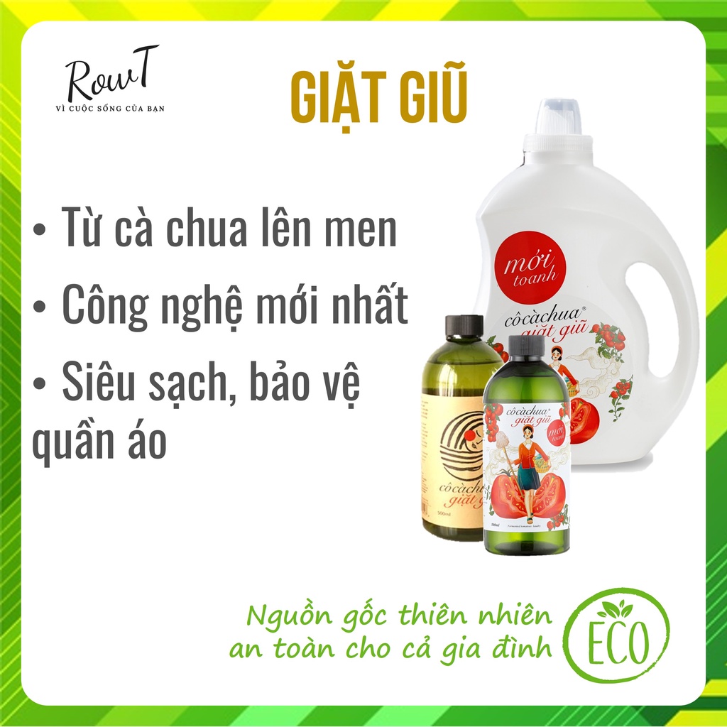 Nước giặt quần áo Cô cà chua, Nguồn gốc hữu cơ thiên nhiên khử mùi, lưu hương, cực kỳ an toàn cho mọi lứa tuổi