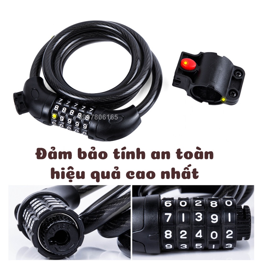 Khóa Dây 5 Số Cao Cấp – Khóa Mật Khẩu 5 Số Chống Trộm Chắc Chắn M100