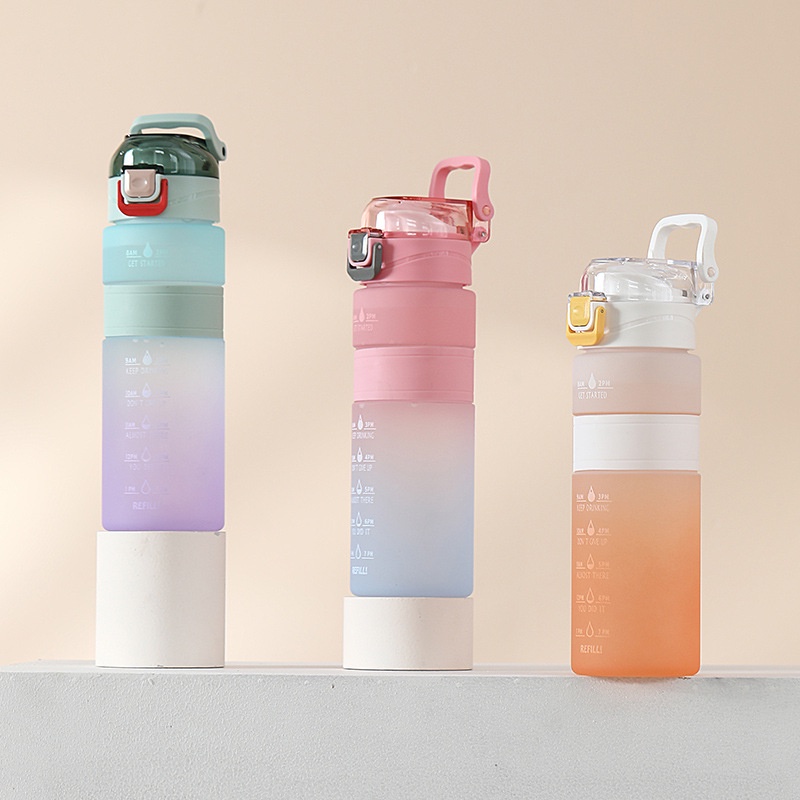 Bình Nước Thể Thao Bằng Nhựa 600ml/800ml Có Thể Thay Đổi Màu Sắc