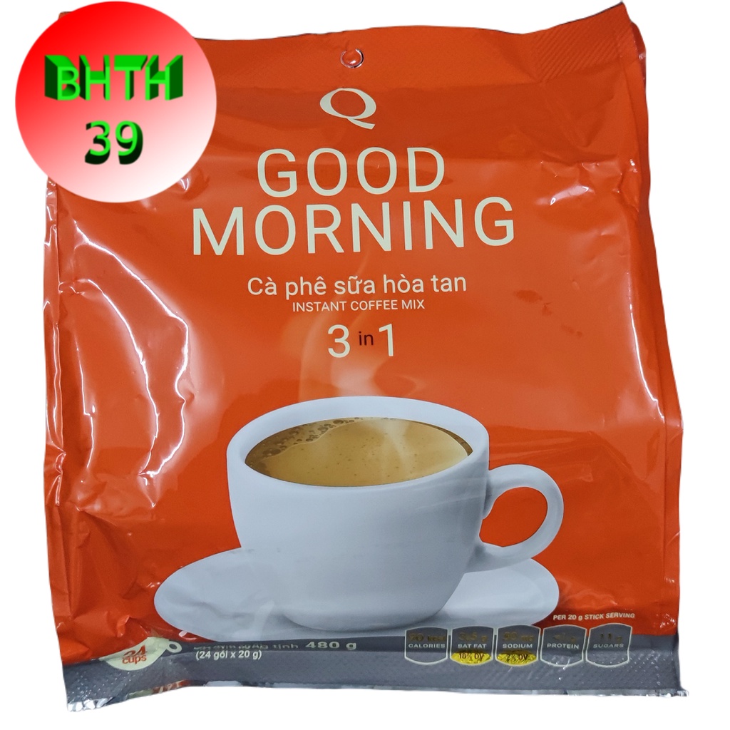 Cafe Good Morning - Cà phê sữa hòa tan Trần Quang bịch 24 gói