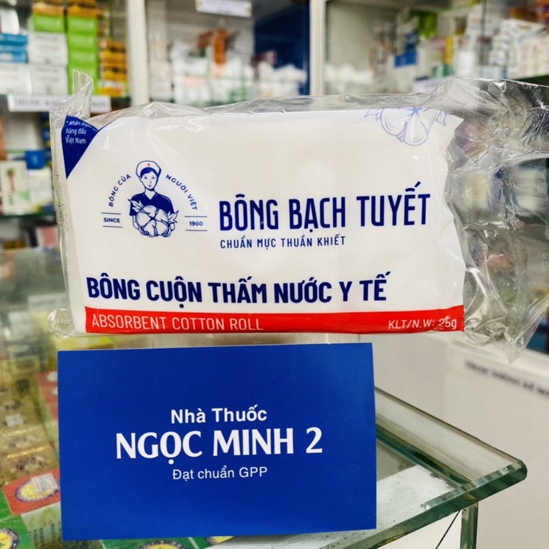 ✅ [Chính Hãng] Bông Bạch Tuyết cắt miếng ( 25g ) Bông Zigzag Thấm nước y tế chuẩn y khoa.
