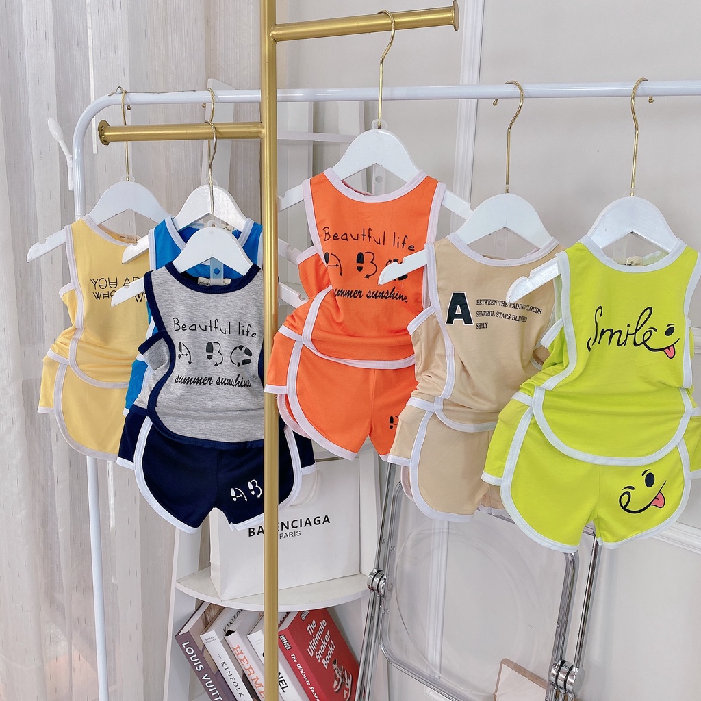 Bộ Thun Lạnh Ba Lỗ Cho Bé Trai, Bé Gái MinkyMom Phong Cách Thể Thao, Bộ Quần Áo Cho Bé Mặc Nhà - BL14