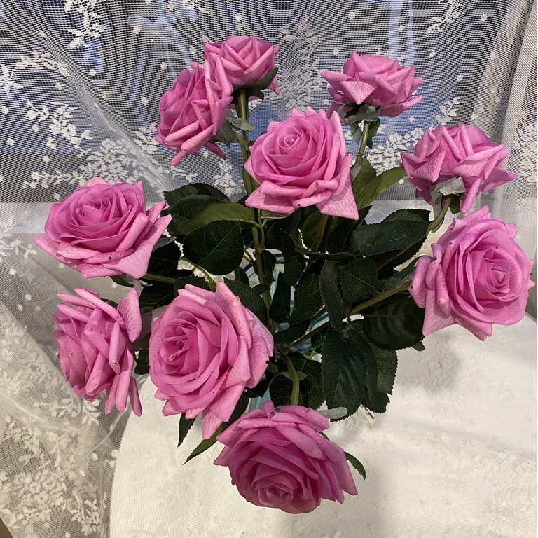 Combo lọa hoa hồng sáp mô phỏng giống thật đến 99%, nở mãi không tàn