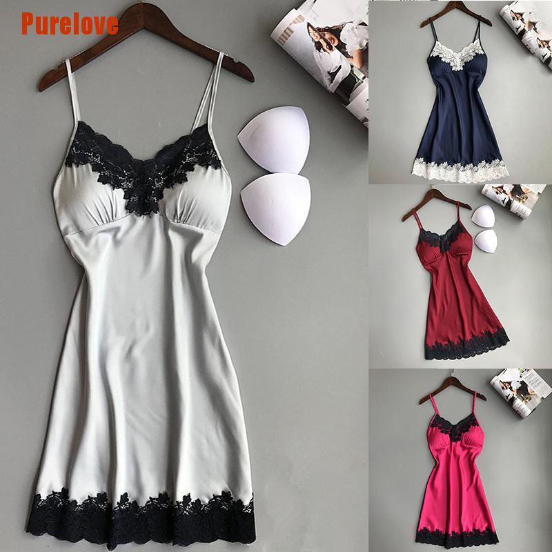 Đầm Ngủ Hai Dây Có Mút Nâng Ngực Quyến Rũ Cho Nữ