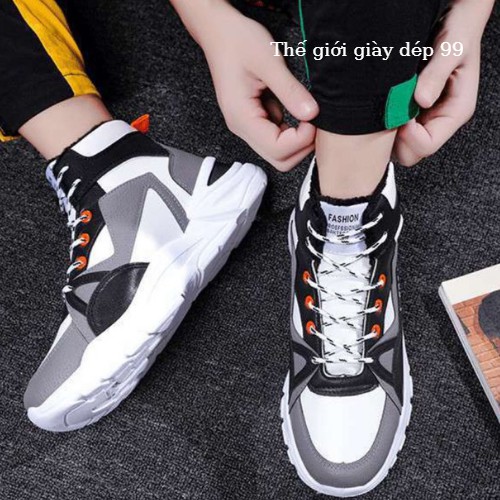 Giày nam hot trend 2021, Giày thể thao nam đế cao sneakers bên trong lót nỉ, phong cách trẻ trung, năng động và cá tính