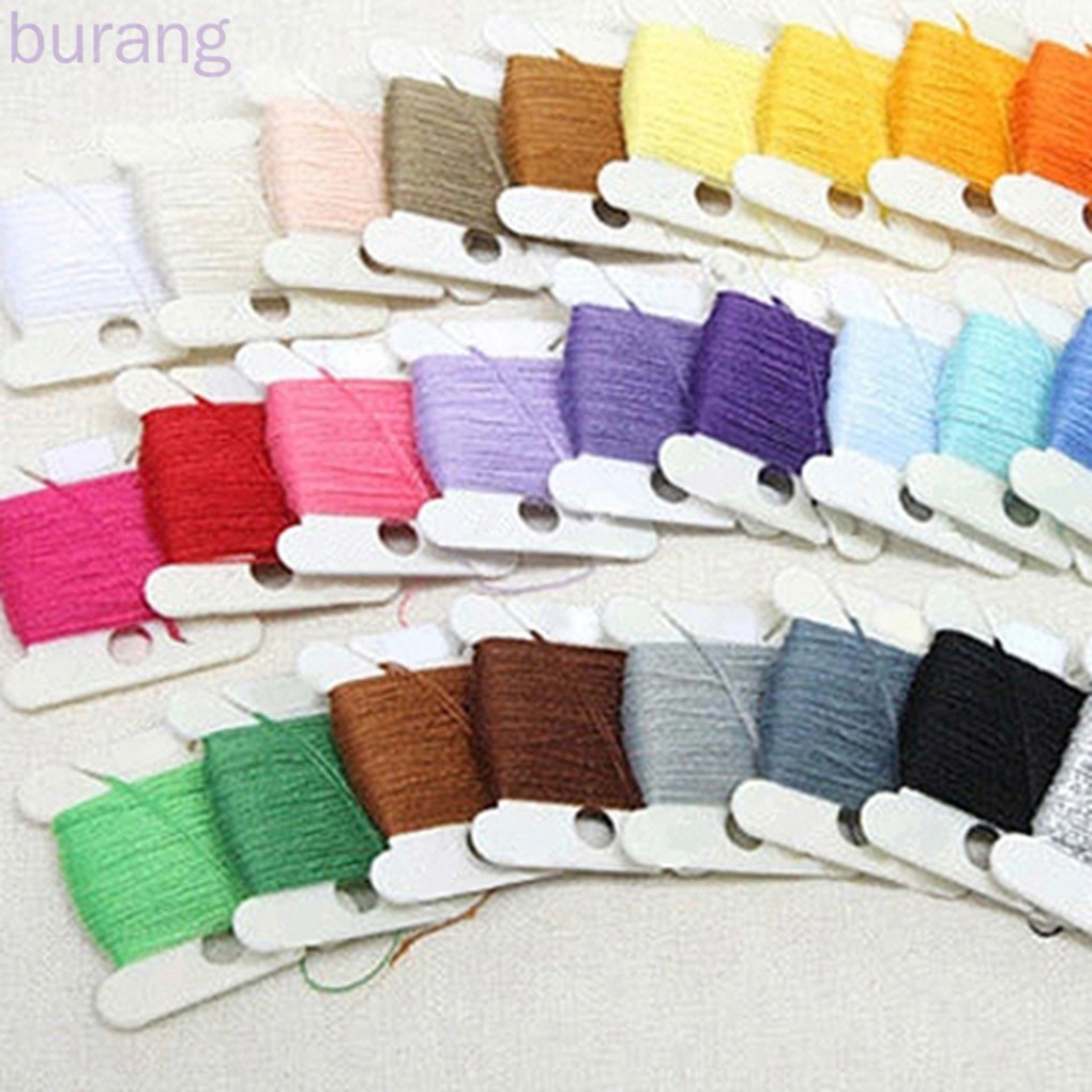 120PCS/Set Plastic Bobbins Spool Thread Card Embroidery Floss DIY Stitch Organizer Holder Sewing Tools
