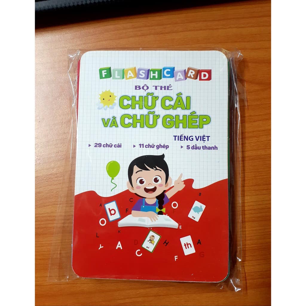 BỘ THẺ HỌC CHỮ CÁI TIẾNG VIỆT KÈM HÌNH SINH ĐỘNG CHO BÉ