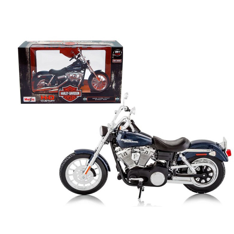 Maisto Mô Hình Xe Mô Tô 2006 Fxdbi Dyna Street Bob Hd Harley Davidson Tỉ Lệ 1: 12