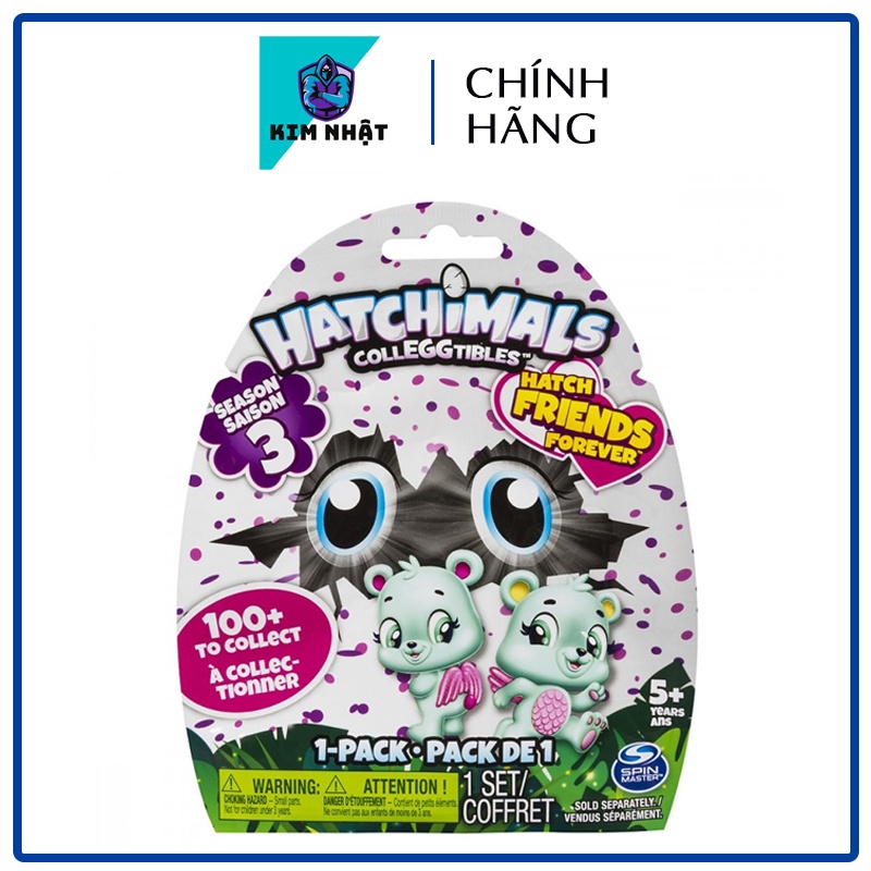 Chính hãng Spin Master - Hatchimals 1 trứng mini và 1 thú