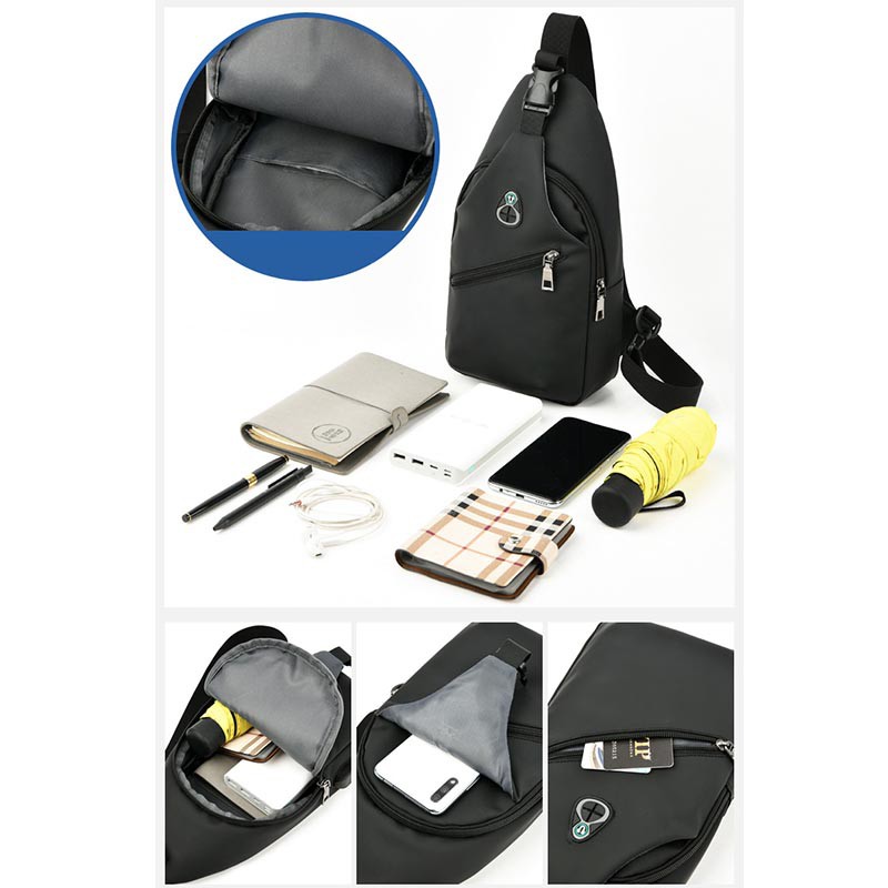 Túi đeo chéo nam KingF TDC-01 - Đi học đi làm - Dây sạc thông minh - Chống Xước Chống Nước | BigBuy360 - bigbuy360.vn