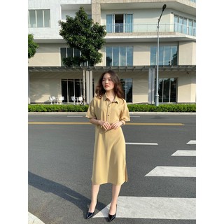 Đầm sơ mi xẻ tà (S/M)