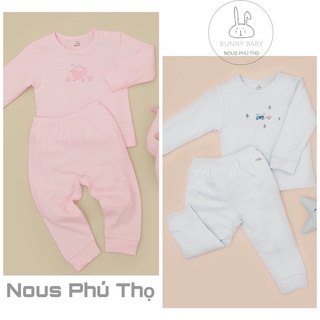 Bộ Nous cài vai xanh và hồng chick