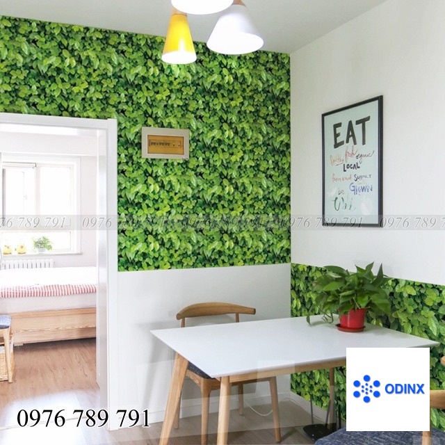 CUỘN 10M GIẤY DÁN TƯỜNG (decal cuộn) MÃ THẢM LÁ 3D