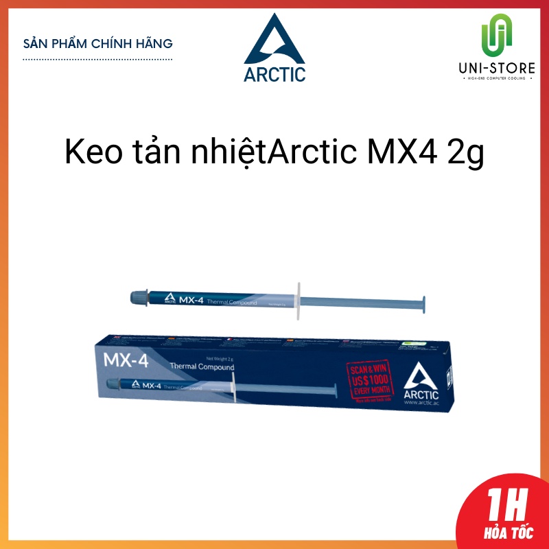 Keo tản nhiệt Arctic MX4 MX5 Phiên Bản Mới - Hàng Chính Hãng Hiệu Năng Tản Nhiệt Cao