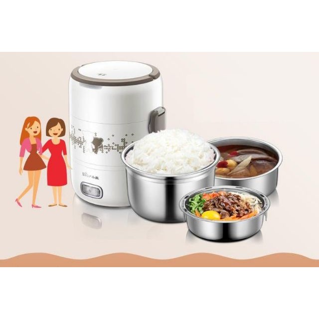 Hộp cơm cắm điện hâm nóng cao cấp 3 tầng Bear (Model: DFH-S2358)