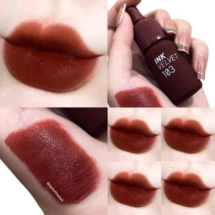 Son ink Pepipera 103 Taupe Chili Brick Đỏ nâu
