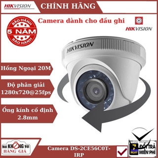 Mua Camera Hikvision DS-2CE56C0T-IRP   Cảm biến High-Performance CMOS 1MP  Ống kính cố định 2.8mm  1280x720@25fps