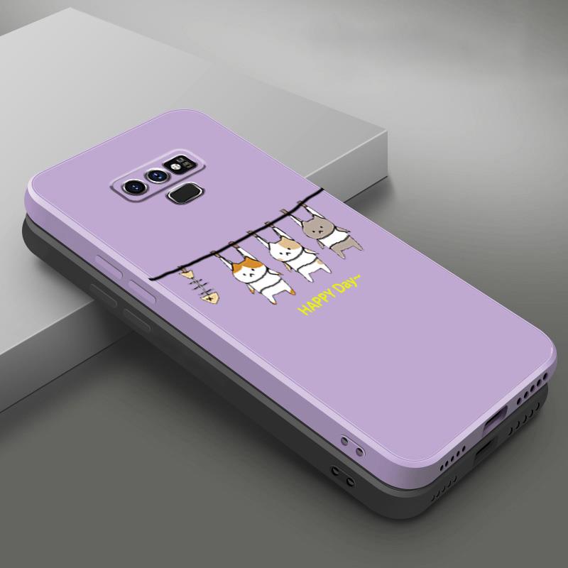 Ốp lưng SAMSUNG note 9 Ốp Điện Thoại Silicon Mềm Mịn In Hình Mèo Cho SAMSUNG note 9 LSMM01 viền vuông cute
