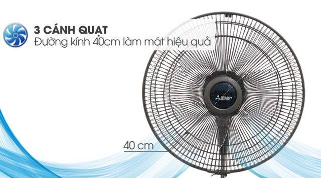 Quạt đứng Mitsubishi LV16-RV CY-GY xám đậm (CÓ XÁM NHẠT) Miễn phí giao tại HCM-ngoài tỉnh liên hệ shop)